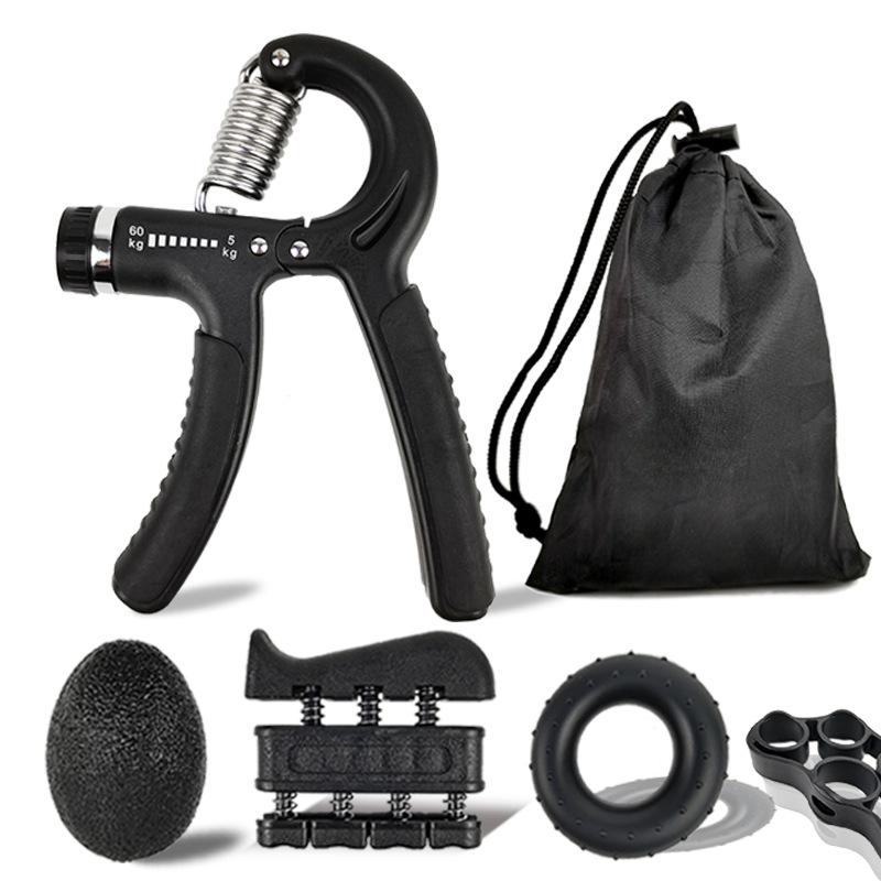 Устройство для тренировки силы хвата. Набор устройств для тренировки пяти пальцев. Упражнение для тренировки силы руки. Устройство для тренировки силы руки. Групповой набор для фитнеса. Устройство для тренировки запястья. Five Piece Set чёрный